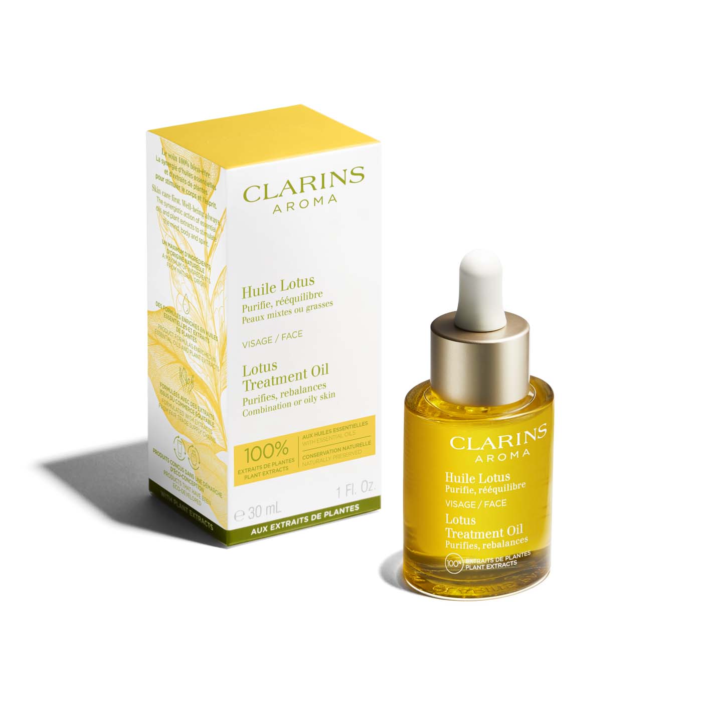 Clarins Aroma Face Treatments Oils Lotus For Oily Or Combinated Skin 30 Ml