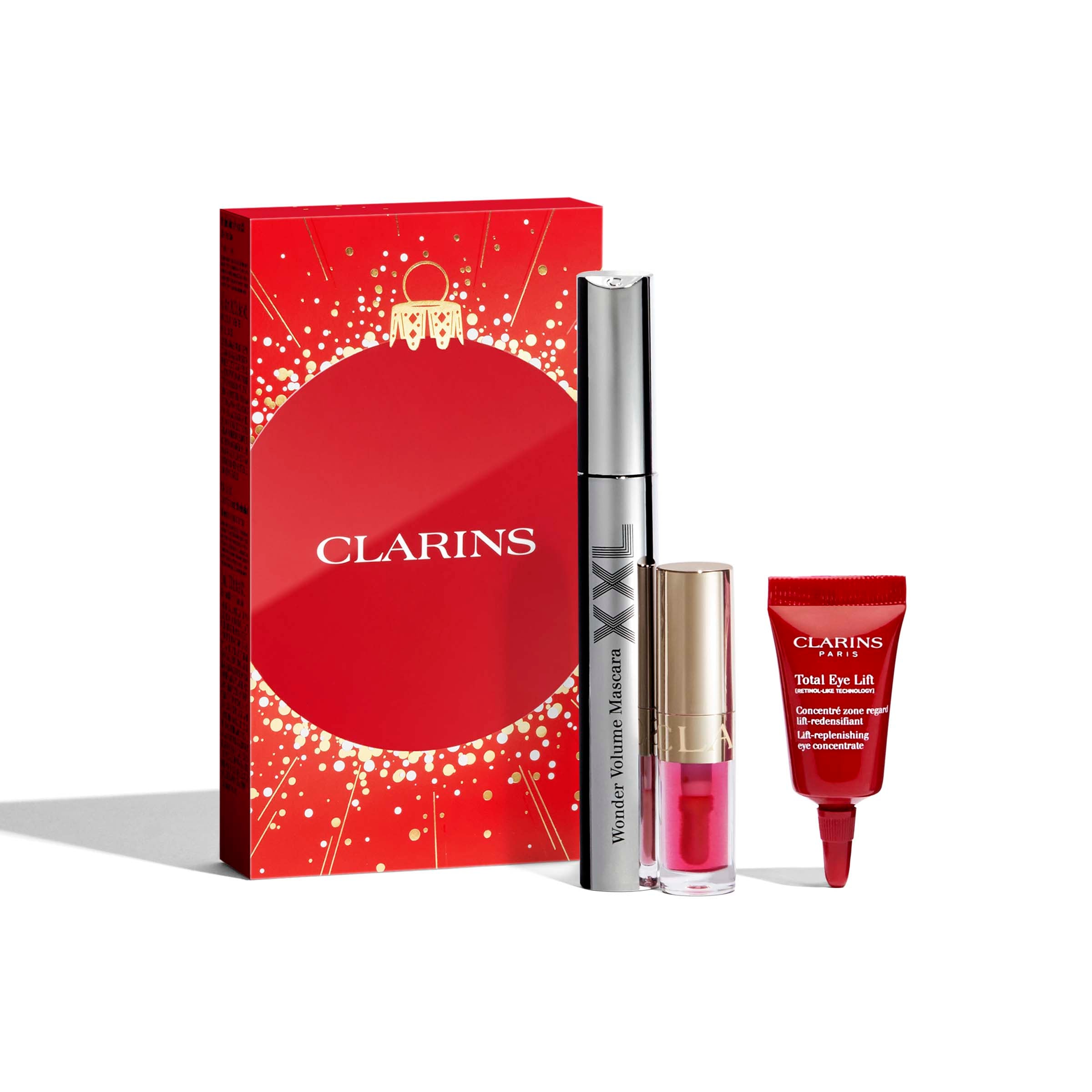 Clarins Wonder Volume Mascara Instant Eye Make-up Remover Total Eye Lift Gavesæt