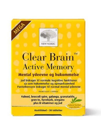 Clear Brain Active Memory Mega 30 Tabletter