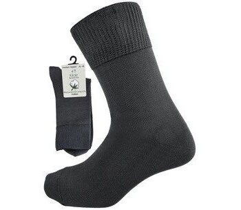 Cotton Diabetic   Comfort Sock  Grå  Str  35-38   Par