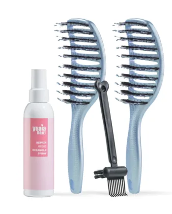 Ultimative Detangler Sæt   Stk Sky Blue  Gratis Hårserum Og Cleaning Brush