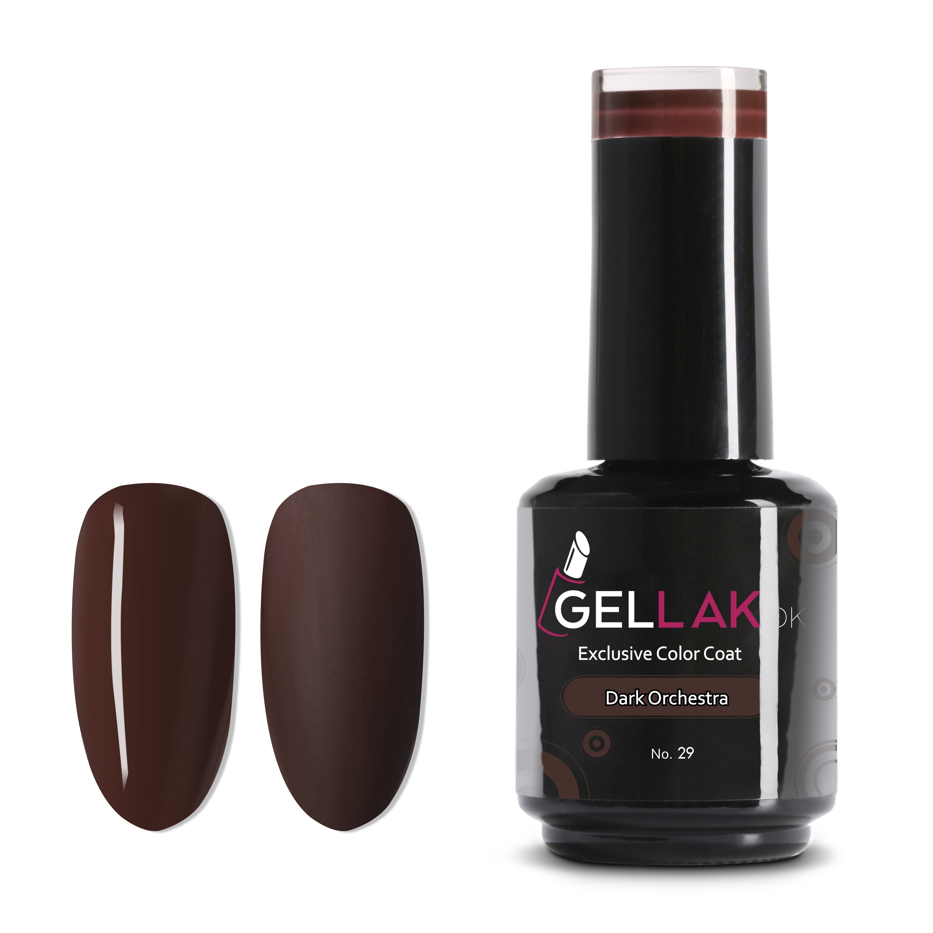 Gel Neglelak Brun   15 Ml   Dark Orchestra No  29   Gellak Dk