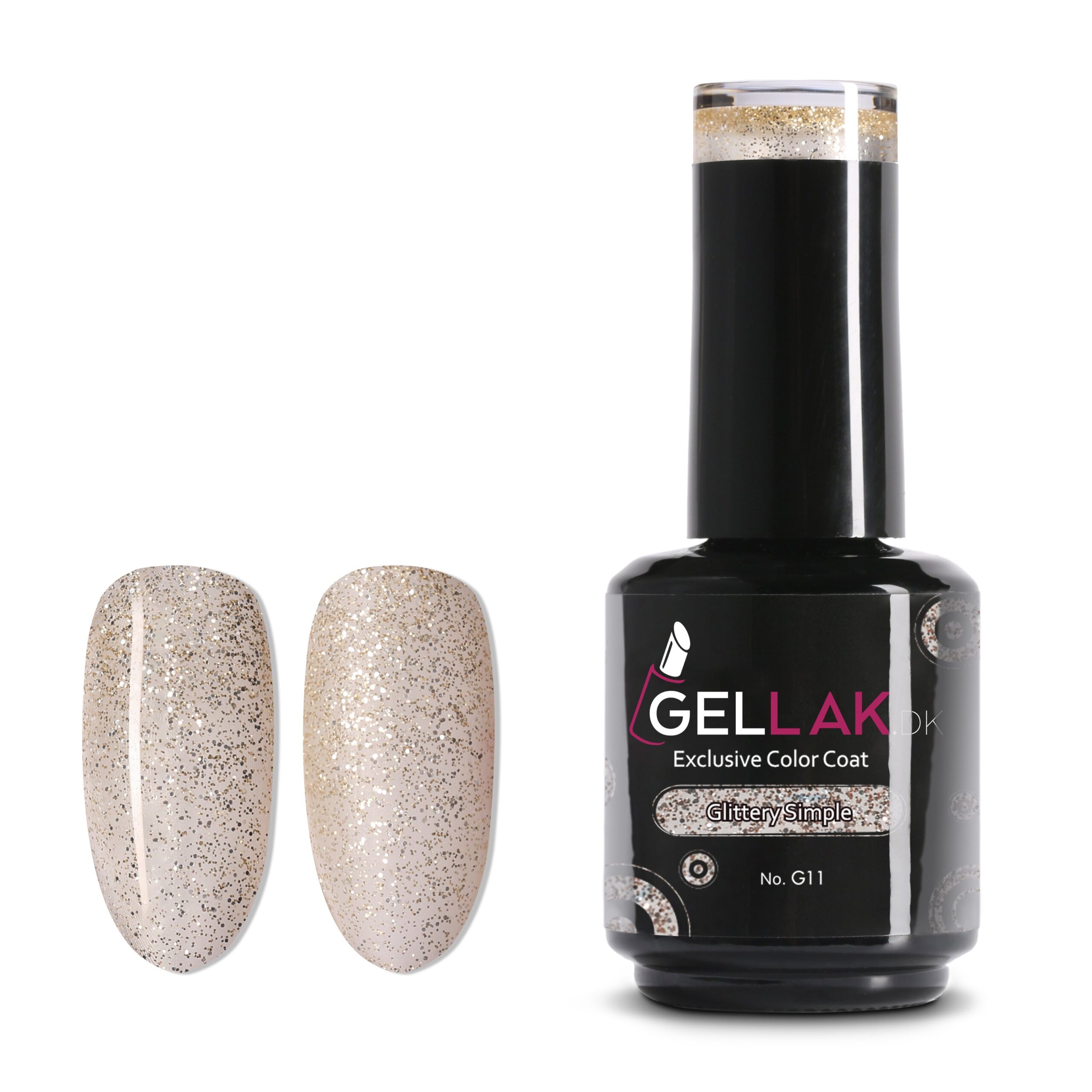 Gel Neglelak Gennemsigtig Glimmer 15 Ml Glittery Simple No G11