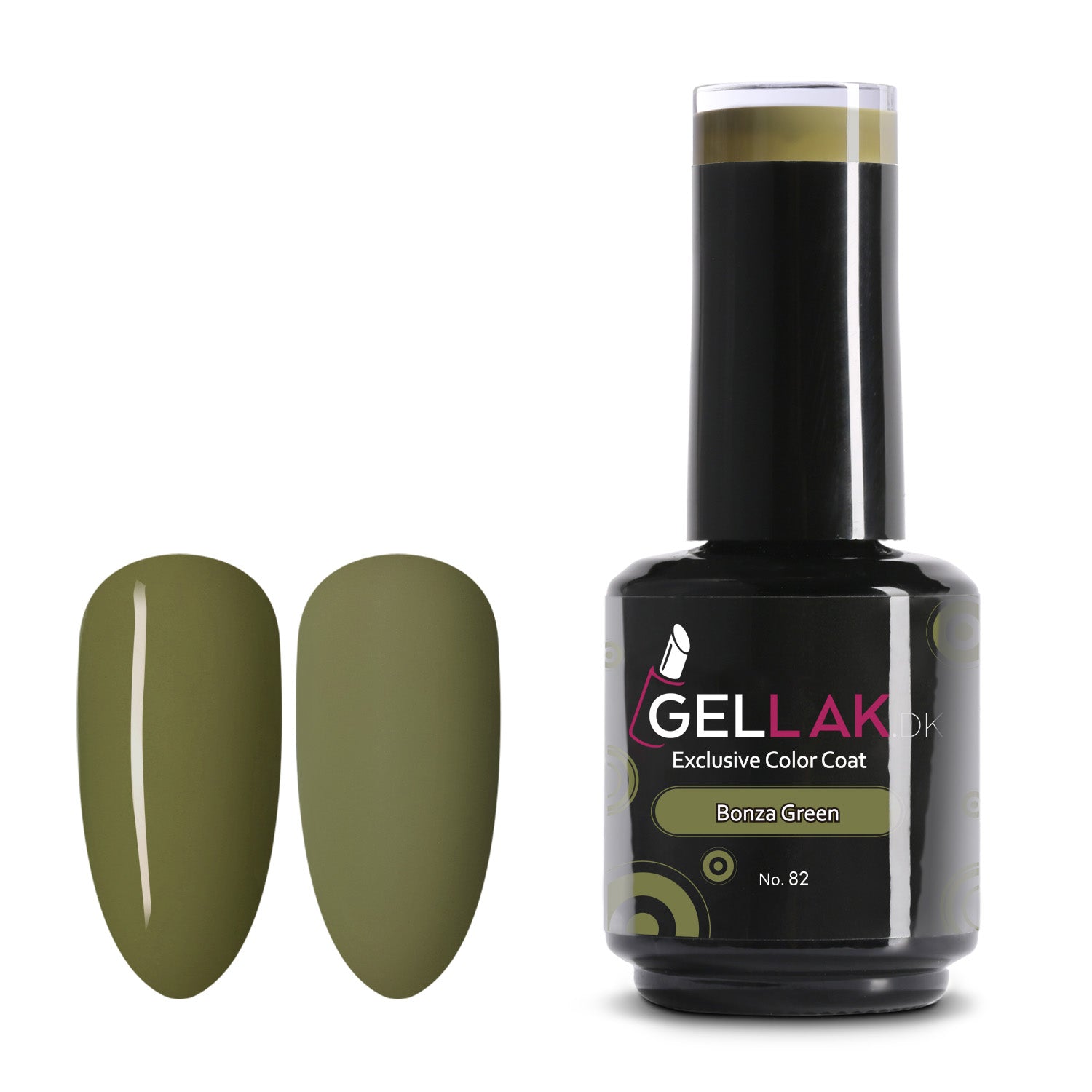 Gel Neglelak Grøn 15 Ml Bonza Green No 82 Gellak Dk