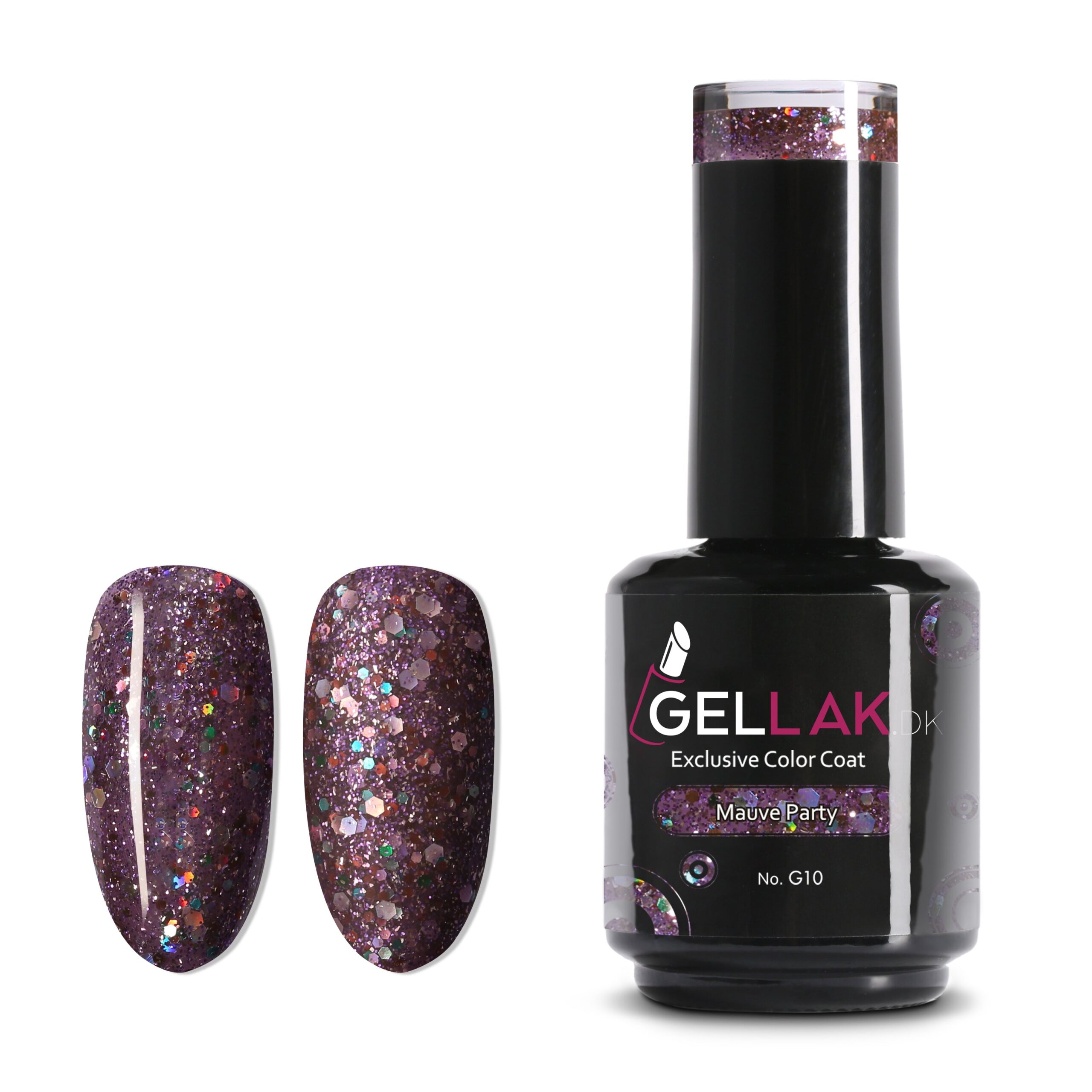 Gel Neglelak Lilla Glimmer 15 Ml Mauve Party No G10 Gellak Dk