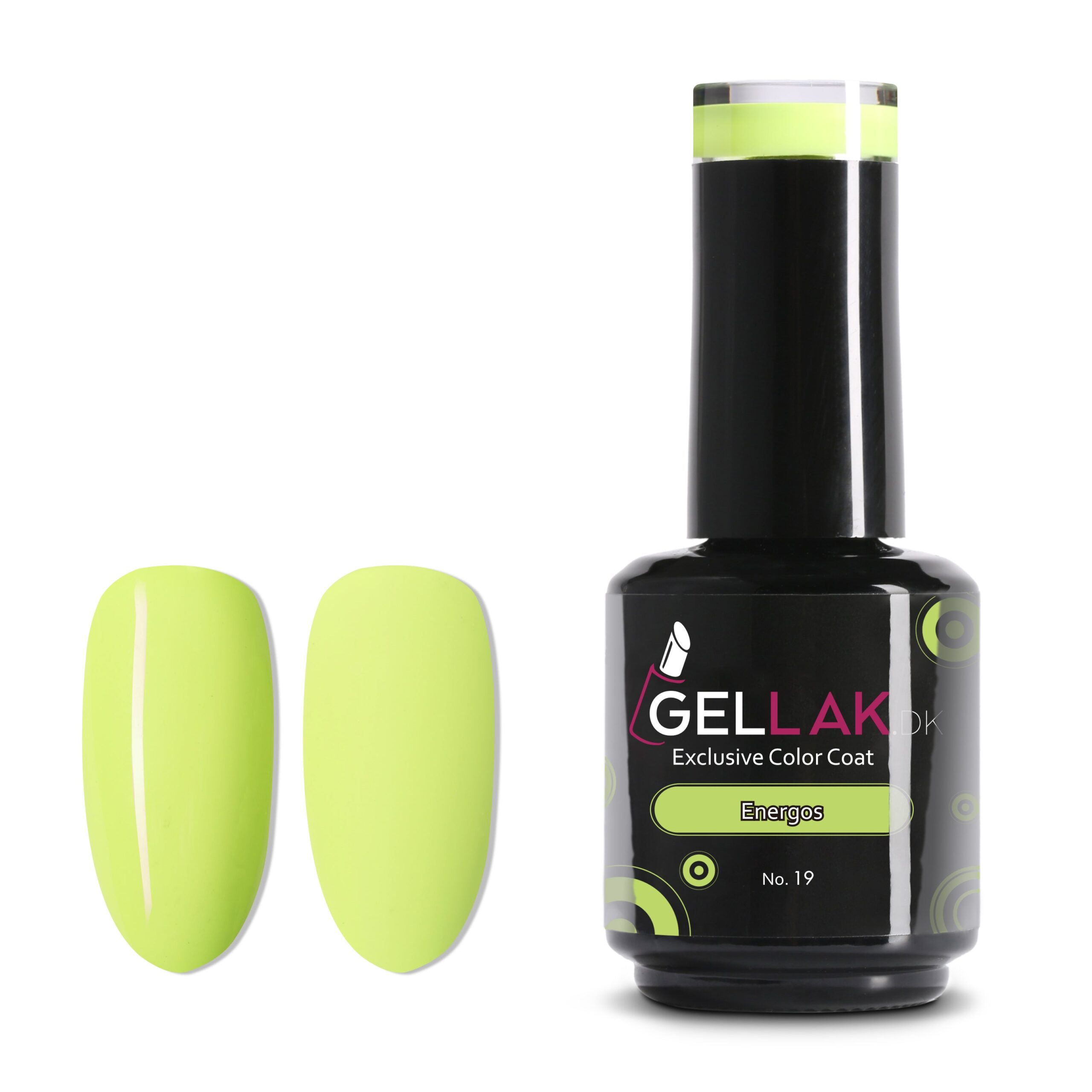Gel Neglelak Limegrøn 15 Ml Energos No 19 Gellak Dk