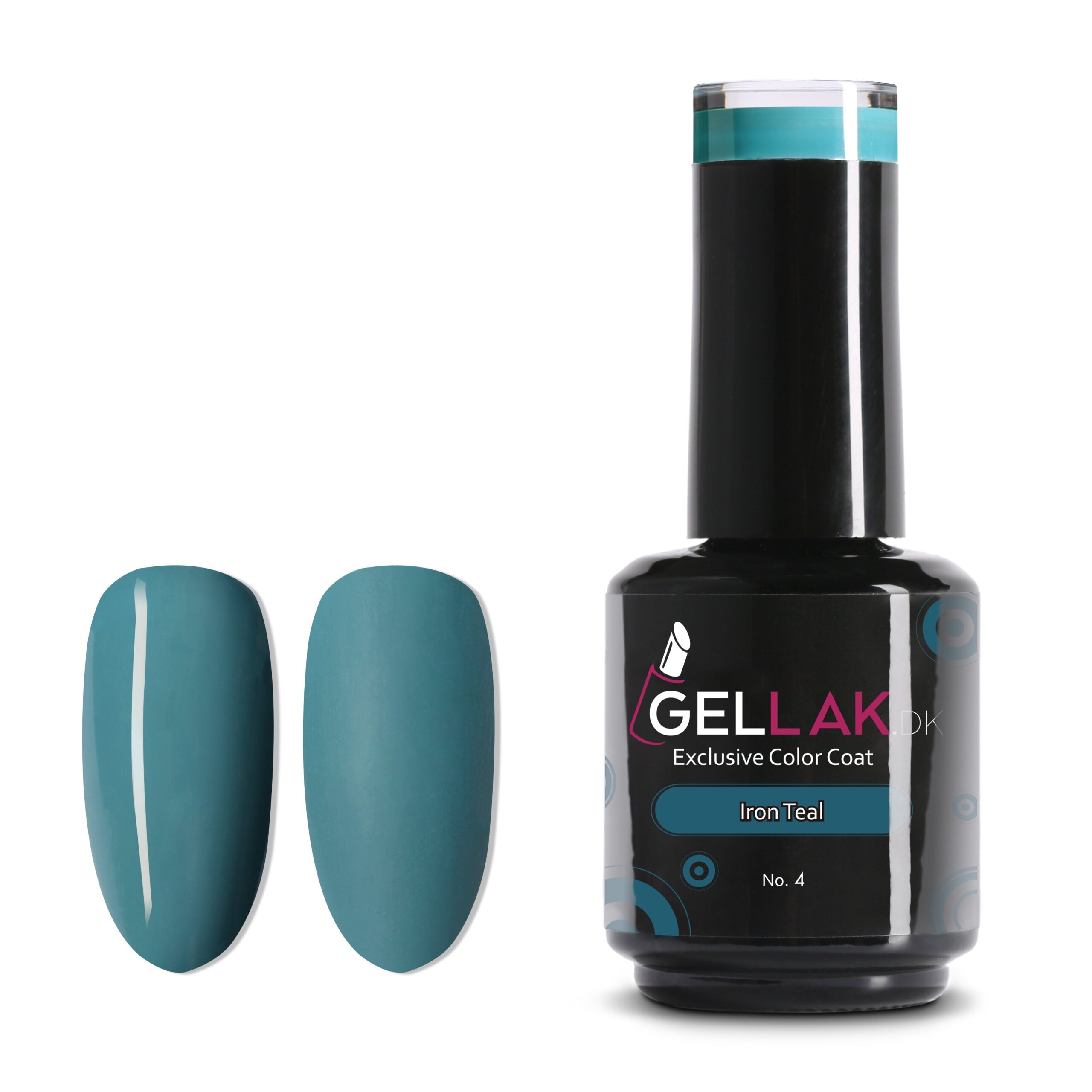 Gel Neglelak Mørk Turkis 15 Ml Iron Teal No Gellak Dk