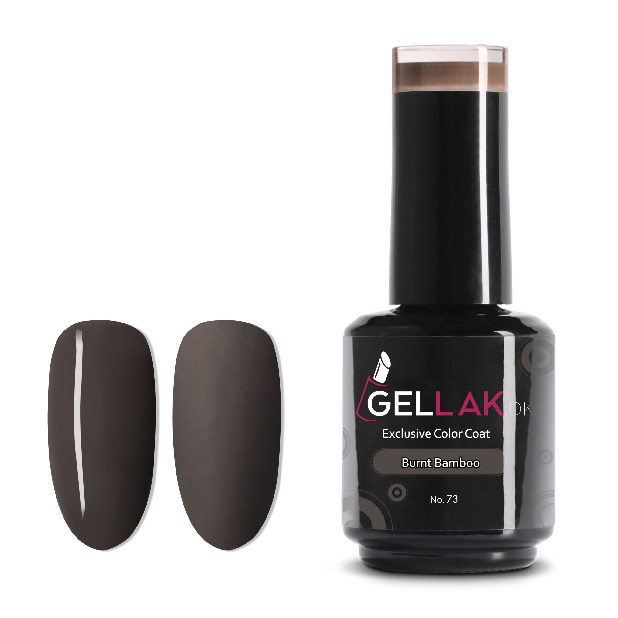 Gel Neglelak Mørkebrun 15 Ml Burnt Bamboo No 73 Gellak Dk