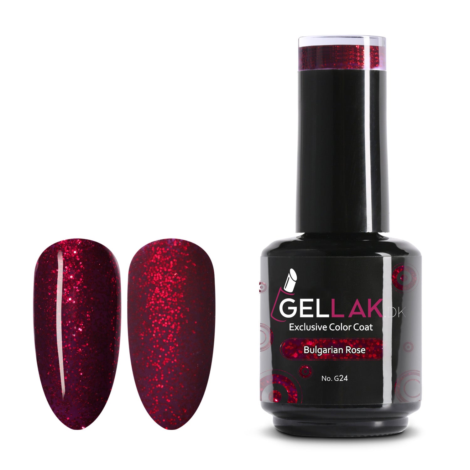 Gel Neglelak Rød 15 Ml Bulgarian Rose No G24 Gellak Dk
