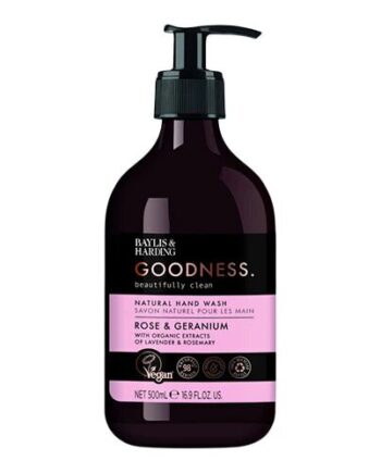 Hand Wash Rose   Geranium Baylis   Harding Goodness 500 Ml