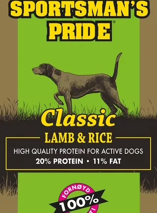 15 Kg Sportsman   Pride Classic Lamb   Rice  Grøn  Voksenfoder Til Hunde