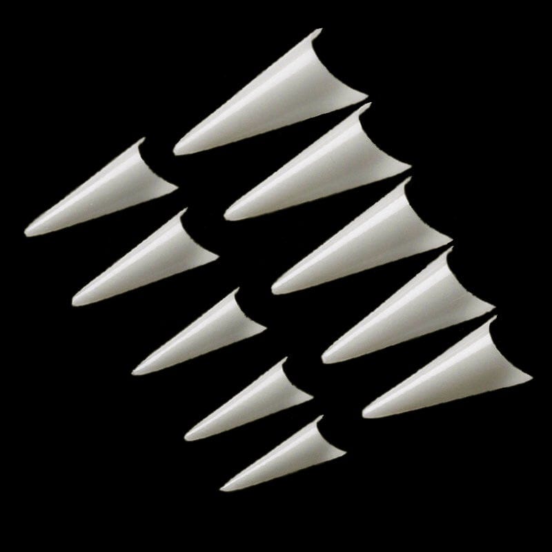 Korte Stiletto Negletipper Natur Clear Farver Kunstige Negle