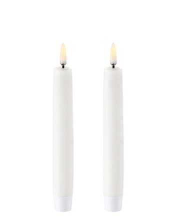 Kronelys Led Hvid  -pak       15   Cm