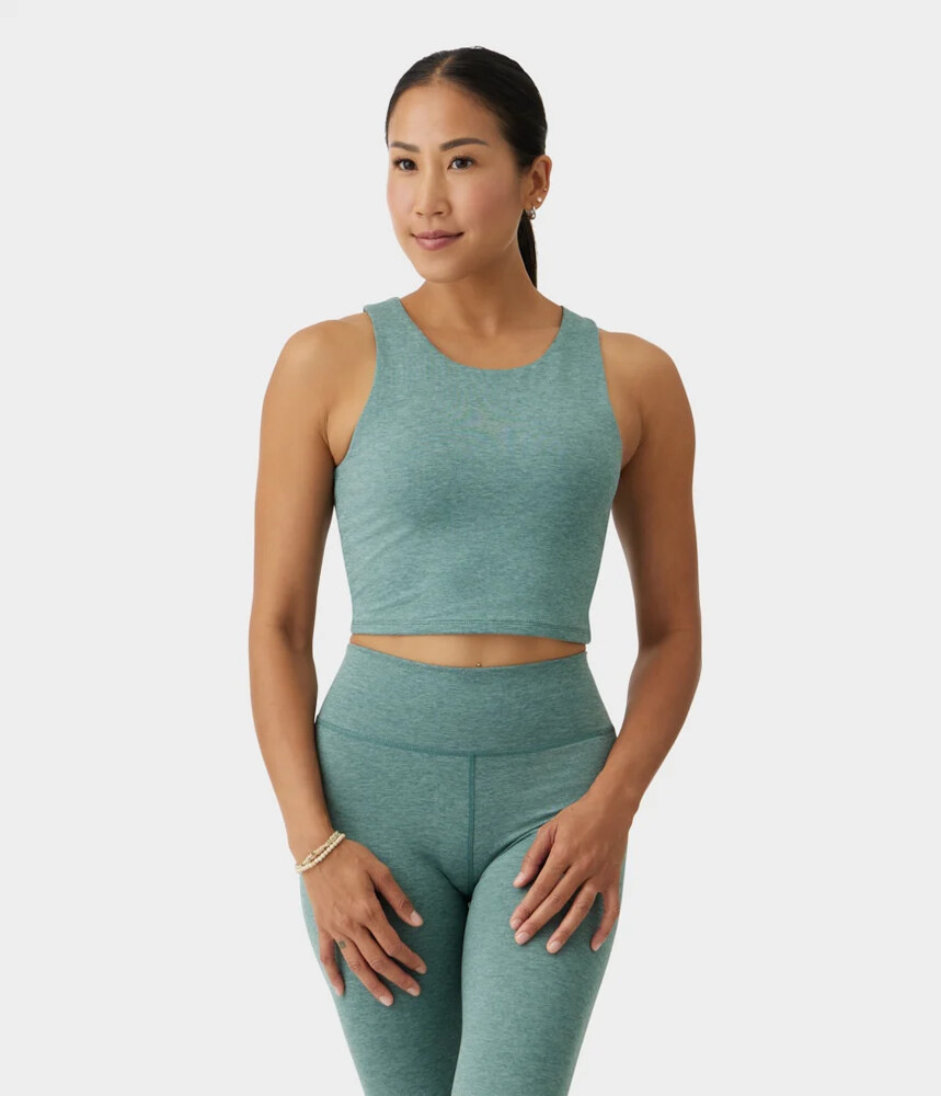 Manduka  Quot Dhara Quot  Tank  Black Sage Heather
