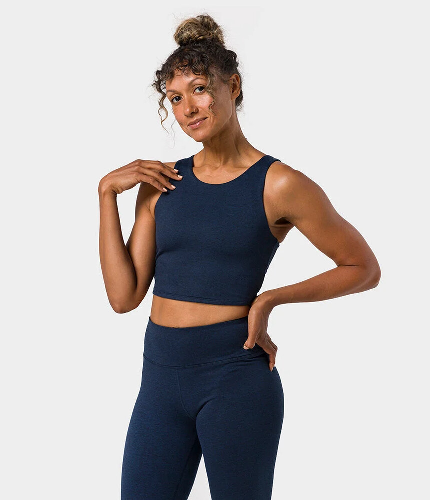 Manduka  Quot Dhara Quot  Tank  Midnight Heather