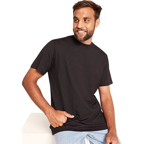 Men   Classic Crew Neck  -shirt Sort Str