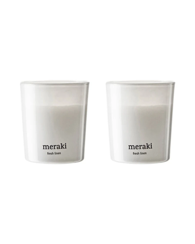Meraki Duftlys Fresh Linen  2stk    60g