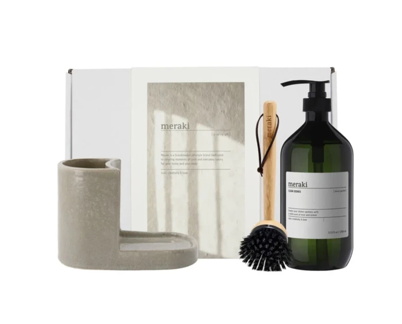 Meraki Gaveæske Grey Holder   Nature Brush   Forest Garden Dish Wash  1000 Ml