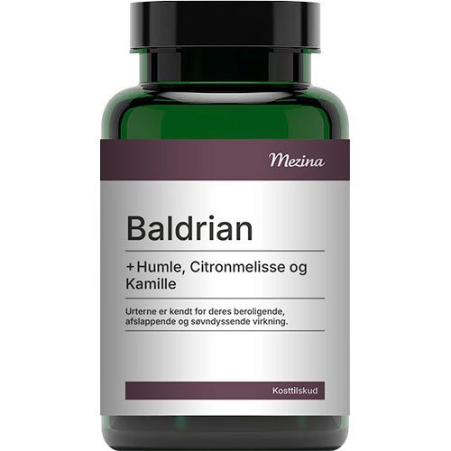 Mezina Baldrian Humle Citronmelisse Og Kamille- 120 Kapsler