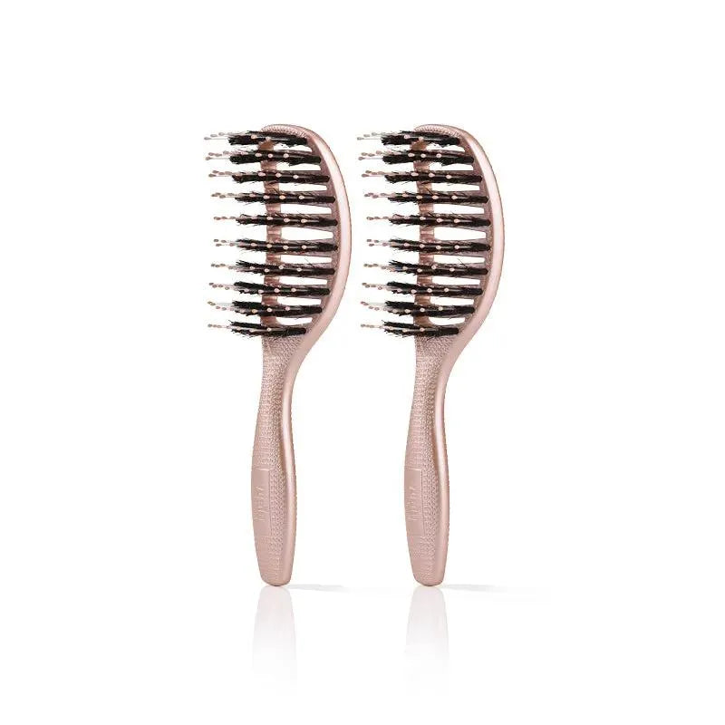 Mini Curvy Brush Hårbørste Med Vildsvinehår Stk Shiny Rose Spar 16