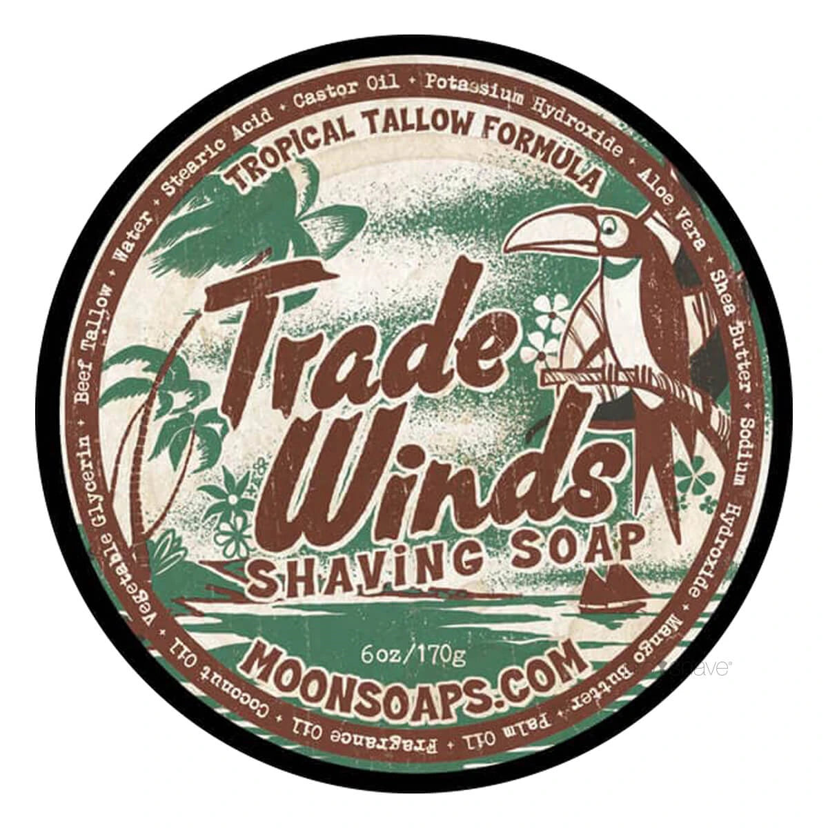 Moon Soaps Barbersæbe  Trade Winds  170 Gr