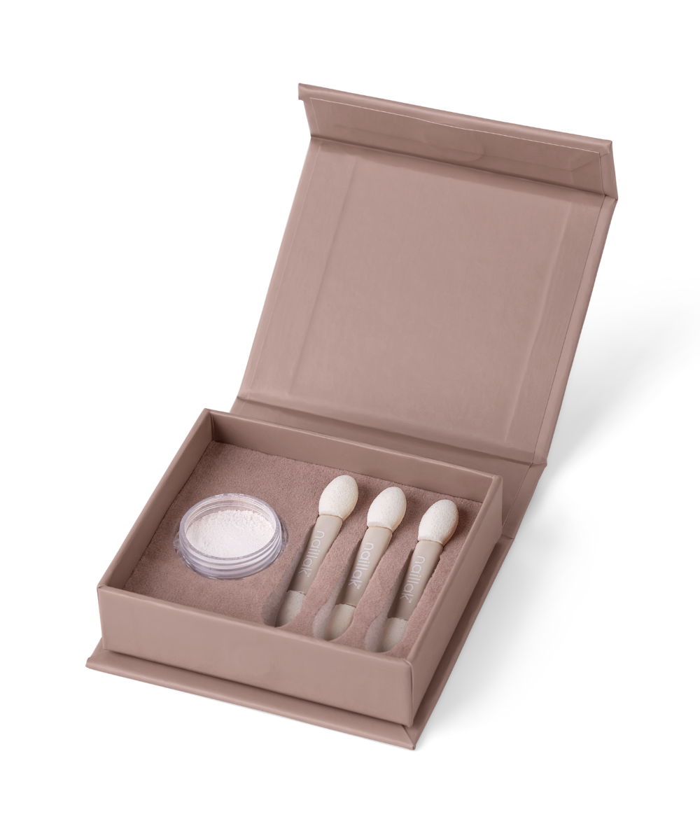 Naillak Pearl Powder Pink Inkl Applikatorer