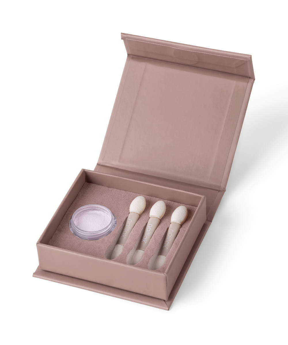 Naillak Pearl Powder Purple Inkl Applikatorer