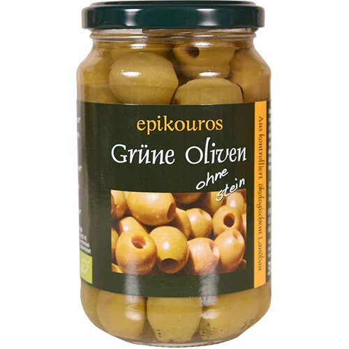 Oliven Grønne   Sten Græsk øko  315 Gram