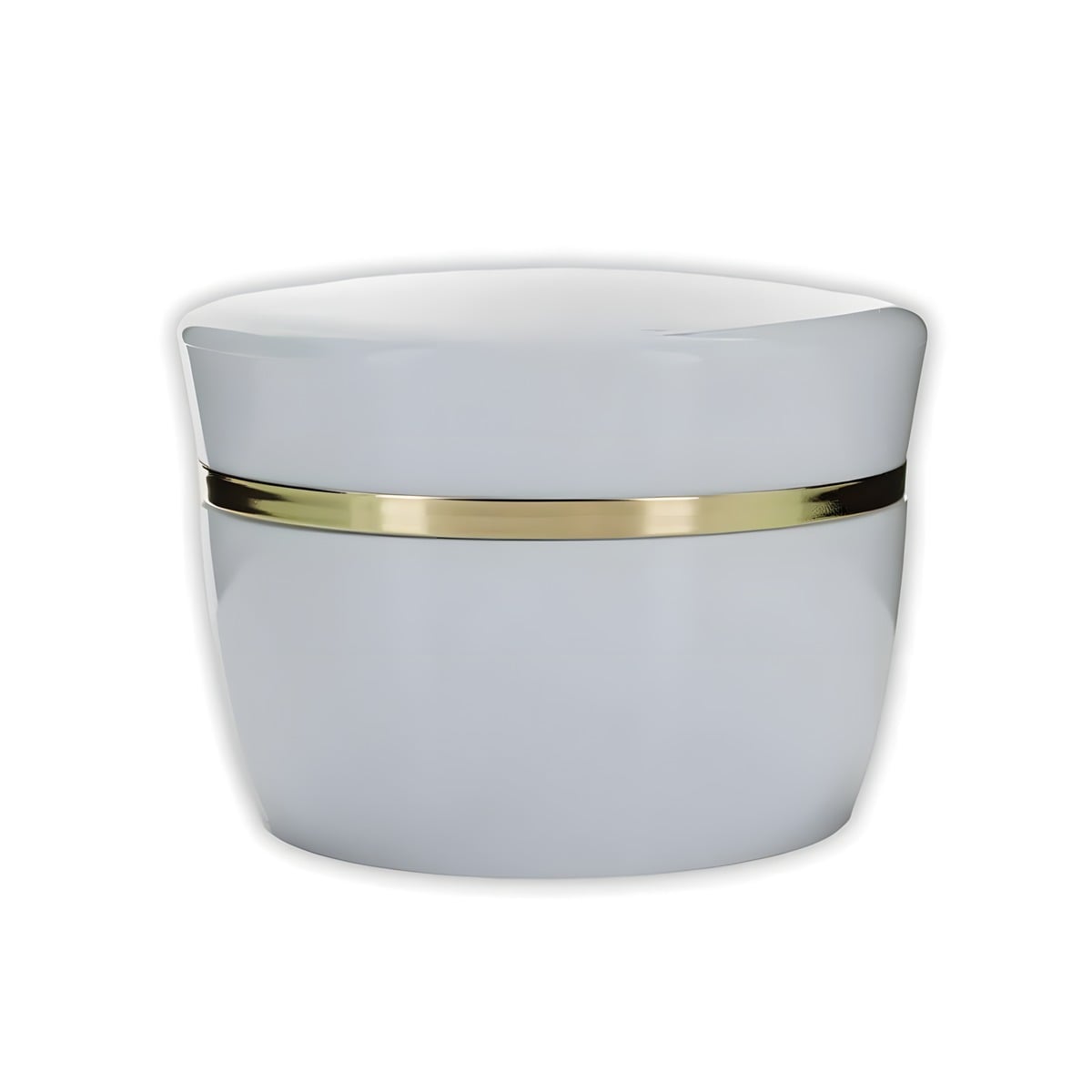 Plast Bøtte 50 Ml Hvid Med Guld Kant Hård Pp Plast Giftfri Lugtfri Genanvendelig Hedenhus