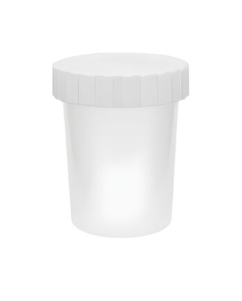 Plastbøtte 50 Ml Mat Gennemsigtig Med Hvidt Skruelåg Pp Plast Hedenhus Giftfri  Lugtfri  Genanvendelig  Til Cremer Og Salver