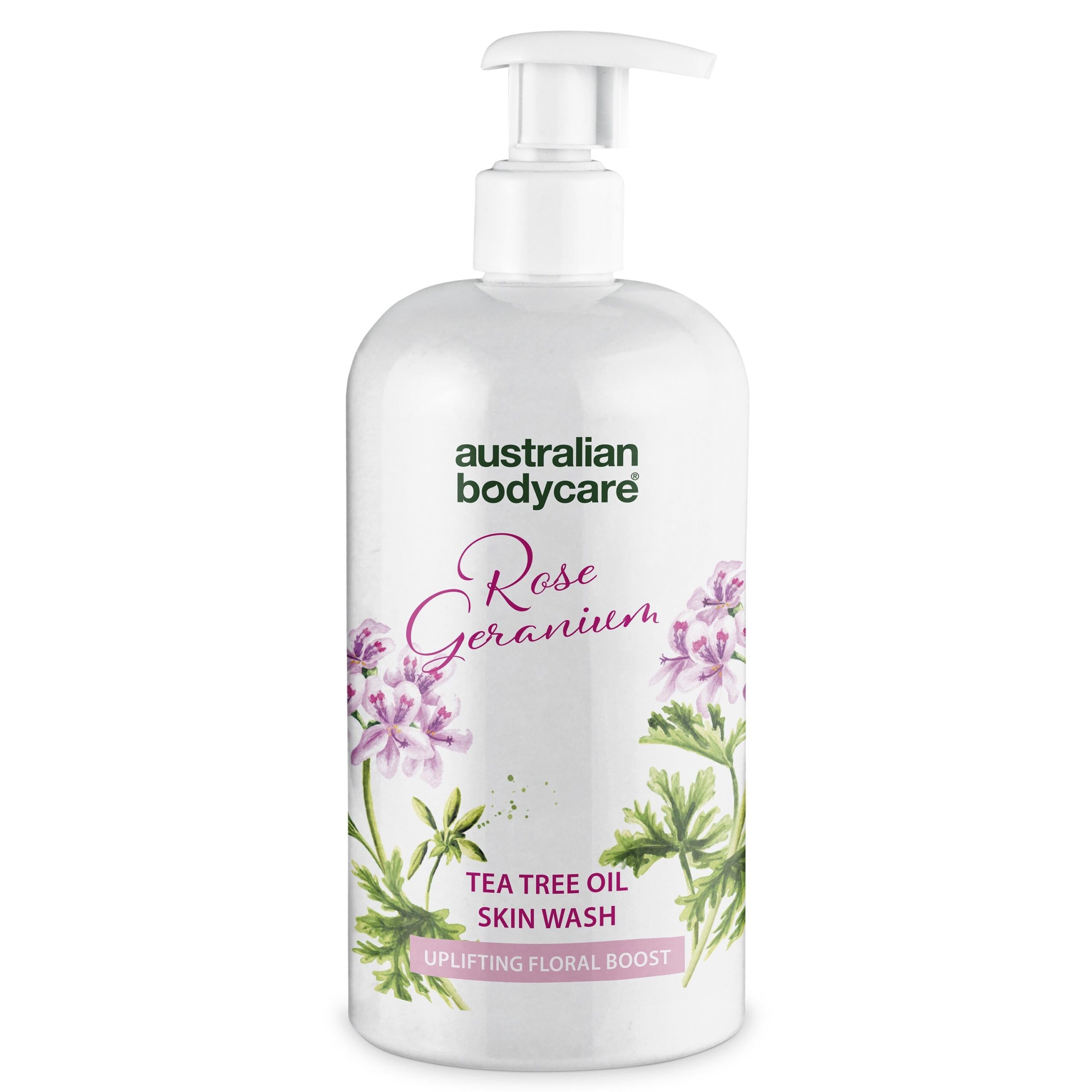 Professionel Rose Skin Wash Dybderensende Professionel Showergel Med Tea Tree Oil Og Rose Geranium 500 Ml