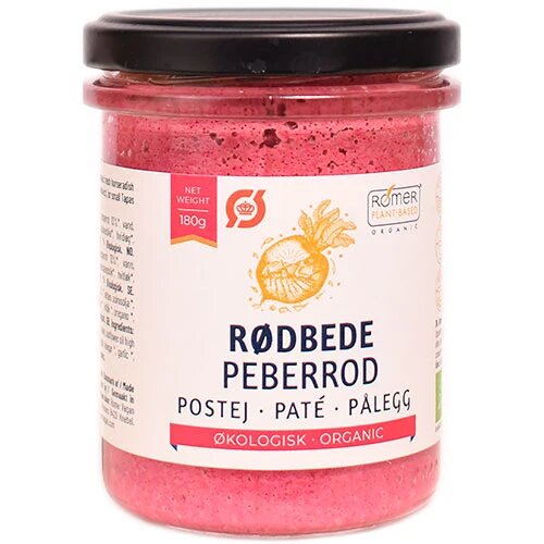 Rødbede Peberrod Postej øko 180 Gram