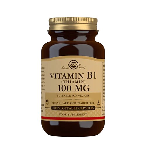 Solgar B1-vitamin 100 Mg  Thiamin  100 Kaplser