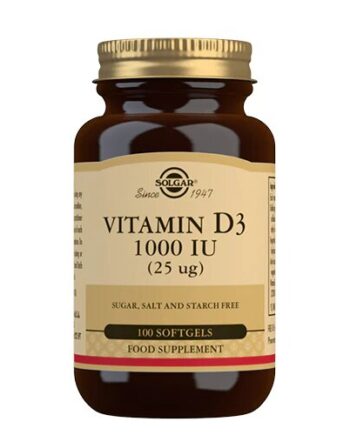 Solgar D3-vitamin 25 Mcg Softgel  1000      100 Kapsler
