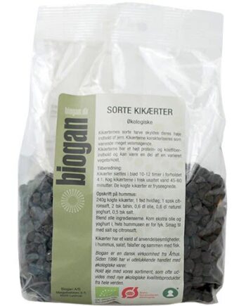 Sorte Kikærter økologiske 500 Gram