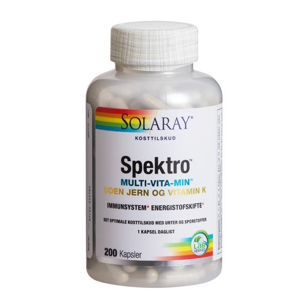 Spektro Multivitamin    Jern Og    Bull  200 Kaps  Udløb 11 2025