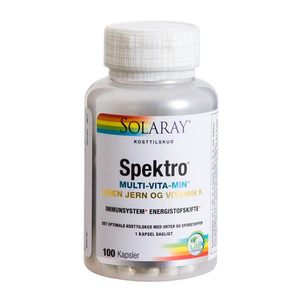 Spektro Multivitamin    Jern Og   100 Kaps  Udløb 11 25