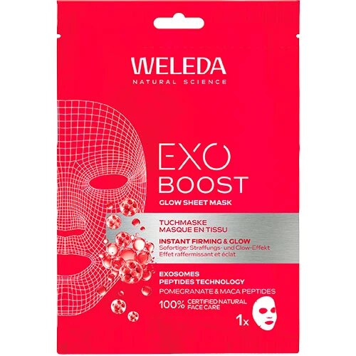 Weleda Exo Boost Glow Sheet Mask Pomegranate 20 Ml