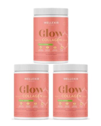 Wellexir Glow Beauty Drink Peach Ice Tea 60 Days X3