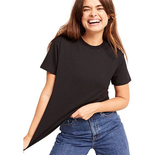 Women   Classic Crew Neck  -shirt Sort Str